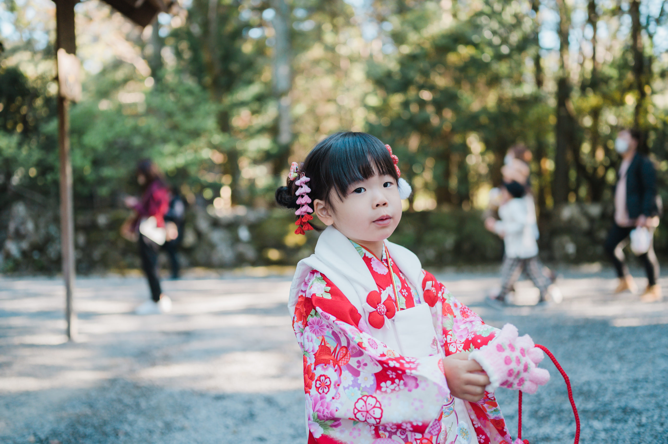 伊勢神宮で七五三、妹